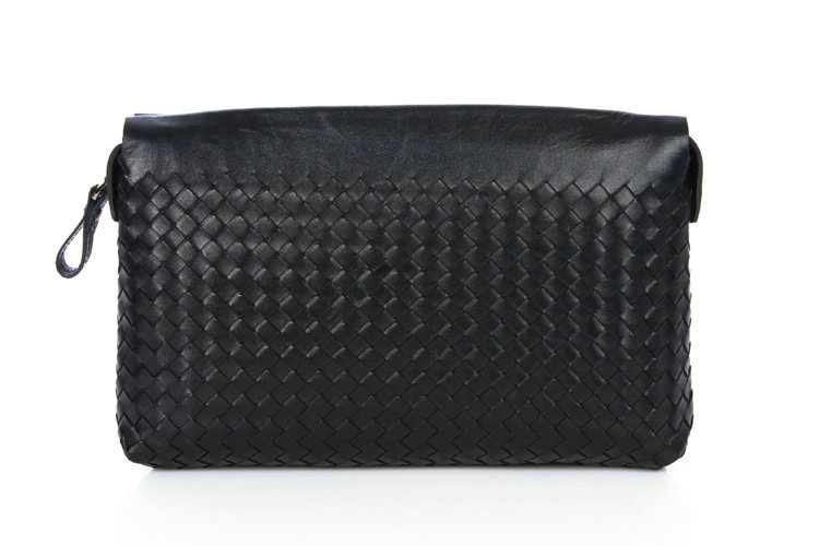 Bottega Veneta intrecciato leather clutch 52809-1 black